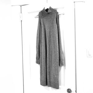 Whistles wool/cashmere cold shoulder dress